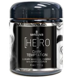 Массажная свеча Sensuva [HE]RO Dark Temptation Massage Oil Candle 113г