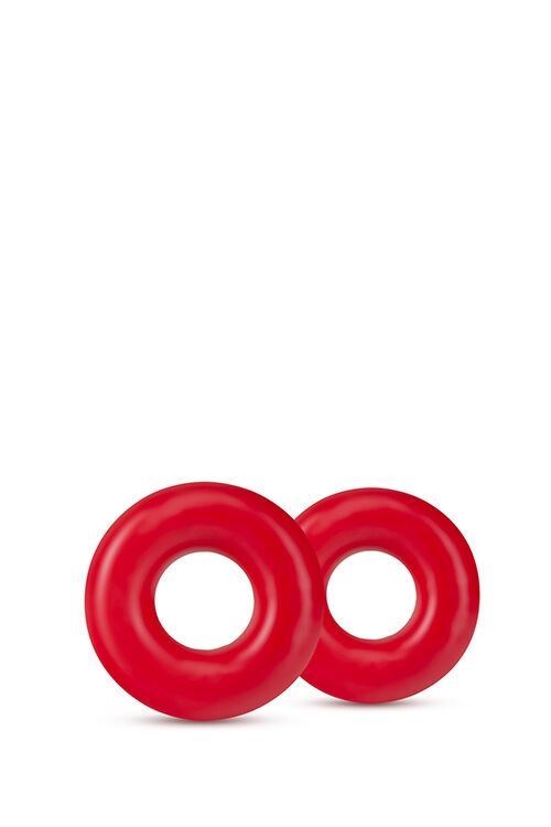 Набор эрекционных колец STAY HARD DONUT RINGS OVERSIZED RED
