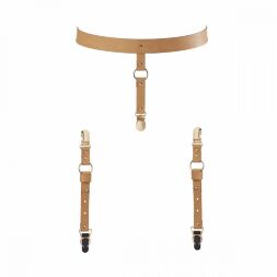 Підтяжки Bijoux Indiscrets MAZE - Suspender Belt for Underwear and Stockings Braun O\S