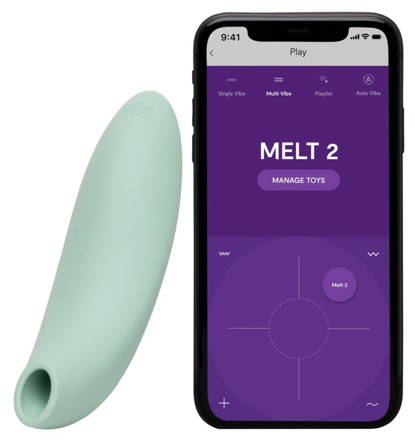Кліторальний вакуумний смарт-стимулятор We-Vibe Melt 2 м'ятний