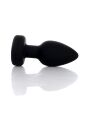 Анальна пробка - Silicone Black Plug Disco Flashlight