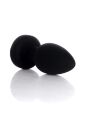 Анальна пробка - Silicone Black Plug Disco Flashlight