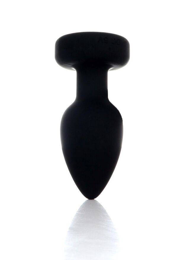 Анальна пробка - Silicone Black Plug Disco Flashlight