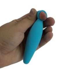 Анальный стимулятор Climax Anal Finger Plug, 8,8х2,5 см (голубой)