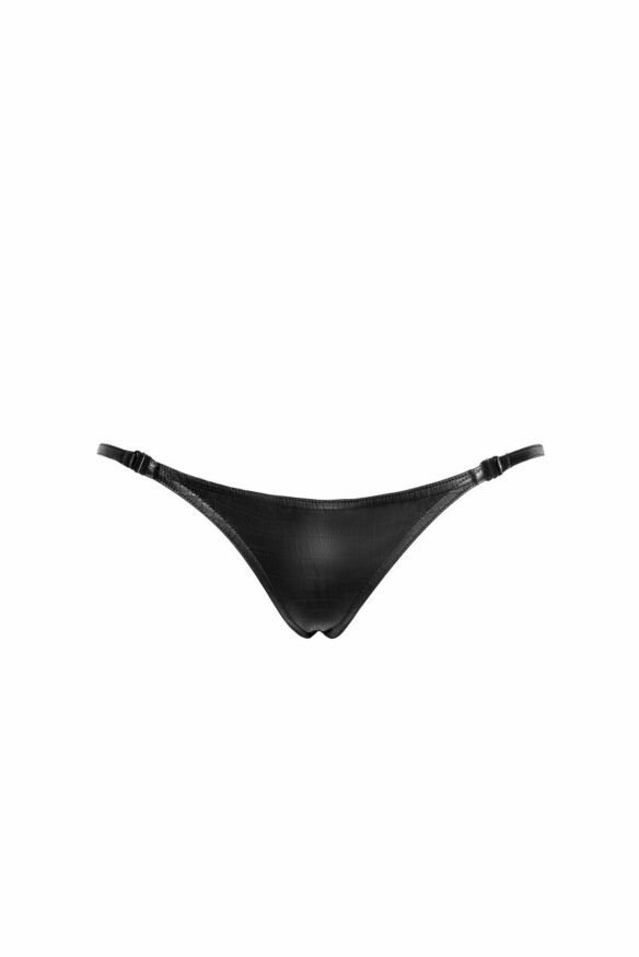 Трусики-стринги Noir Handmade P012 Wild, S, под латекс, крокодиловый принт, застежки по бокам