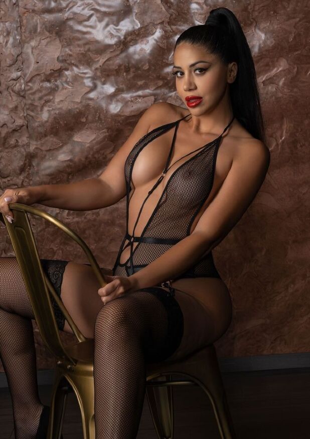 Боди со стрепами в мелкую сетку Daring Intimates, черный, S/M