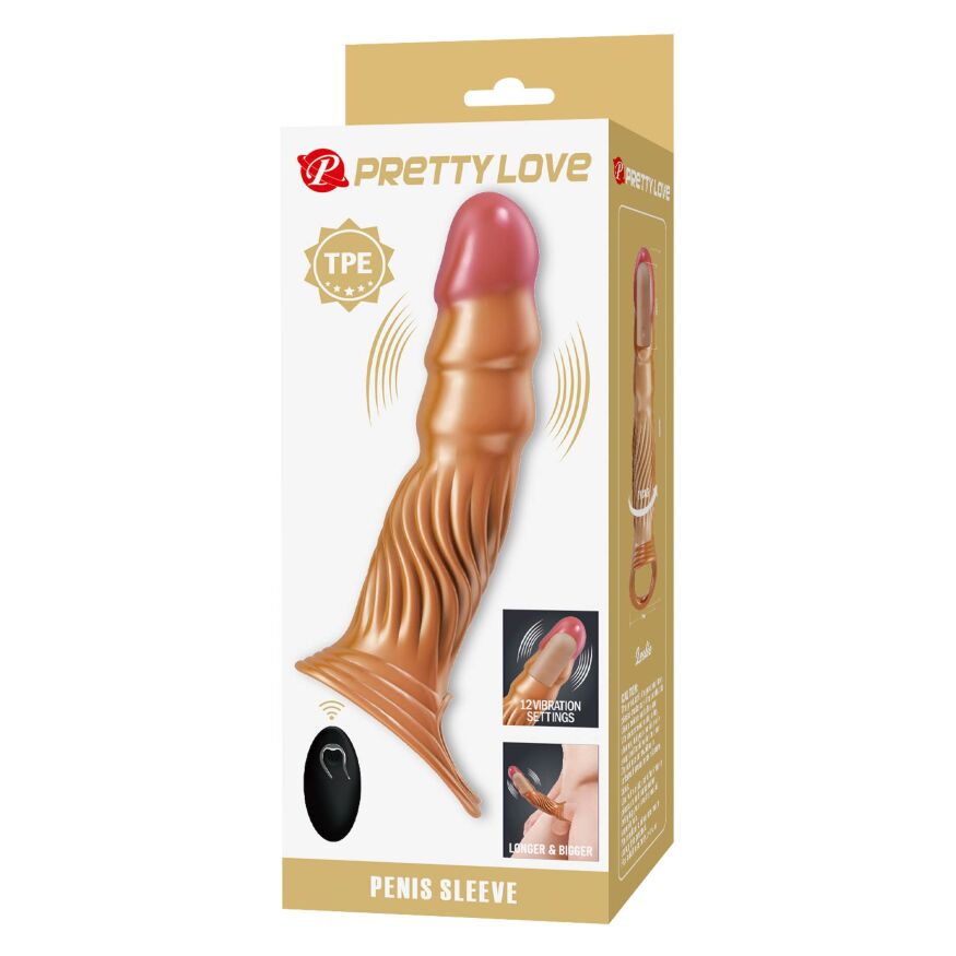 Вібраційна насадка на член - Pretty Love Vibrating Penis Sleeve Extender