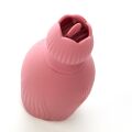 Вибратор для клитора-цветок двусторонний с вакуумом Sweet Em Velvet Lure, розовый