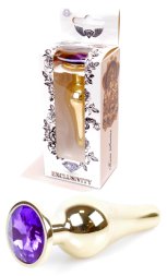 Анальний затор Boss Series - Jewellery Gold BUTT PLUG Purple, BS6400070