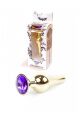 Анальная пробка Boss Series - Jewellery Gold BUTT PLUG Purple, BS6400070
