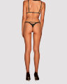 Комплект Obsessive Romanesa (Бюстгальтер и стринги) Black L\XL