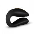Вибратор для пар Zuna Couples Vibrator с сумочкой, черный, леопардовый