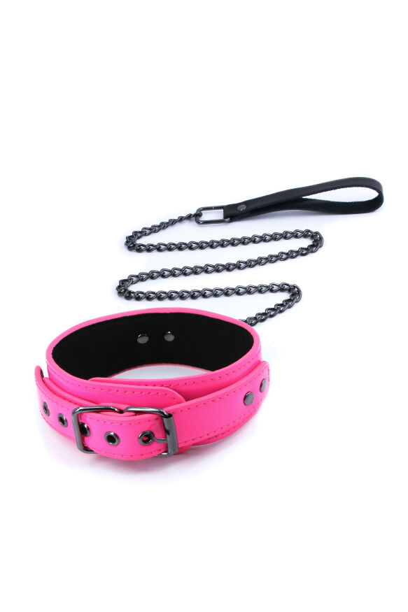 Ошейник с поводком NS Novelties ELECTRA COLLAR &amp; LEASH PINK