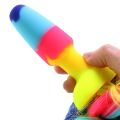 Анальная радужная пробка Rainbow Unicorn Anal Plug With Tail с хвостом