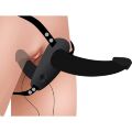 28303 /AF475-BLACK Двойной страпон с вибро Power Pegger Double Strap-On, черный
