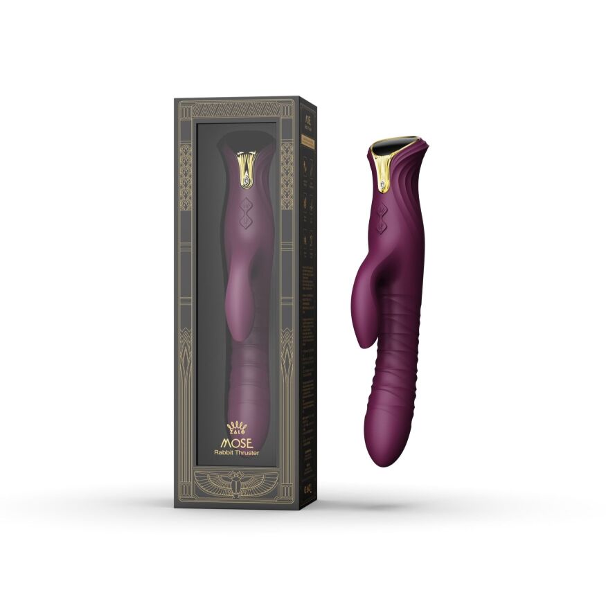 Пульсатор-кролик Zalo Mose Velvet Purple 14.4х3.7 см 