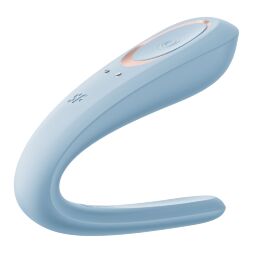 Вибратор для пар Satisfyer Double Classic Light Blue с одним моторчиком