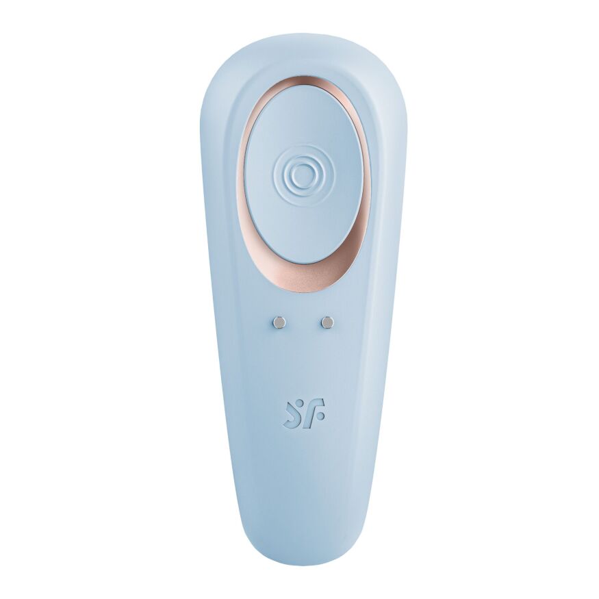 Вибратор для пар Satisfyer Double Classic Light Blue з одним двигуном