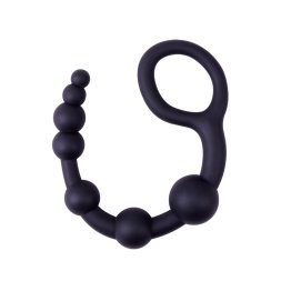 Анальний ланцюжок Chisa Black Mont 9.4 з ланками різних діаметрів, чорна
