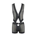 Комплект чоловічої білизни на шнурівці Passion 053 SET WILLIAM L/XL Black, жилет, боксери