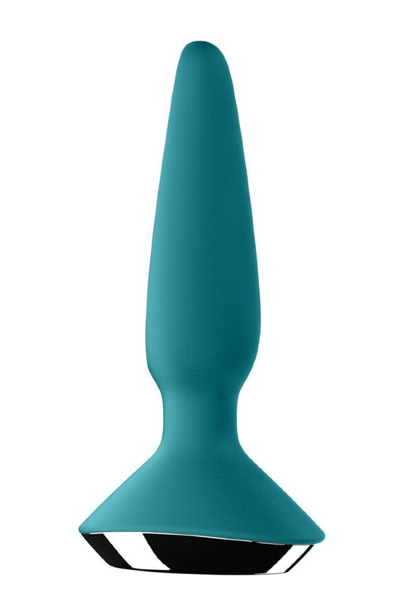 Анальна пробка з двома моторами та керуванням з телефону Satisfyer Plug-ilicious 1 Petrol, зелений