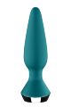 Анальна пробка з двома моторами та керуванням з телефону Satisfyer Plug-ilicious 1 Petrol, зелений