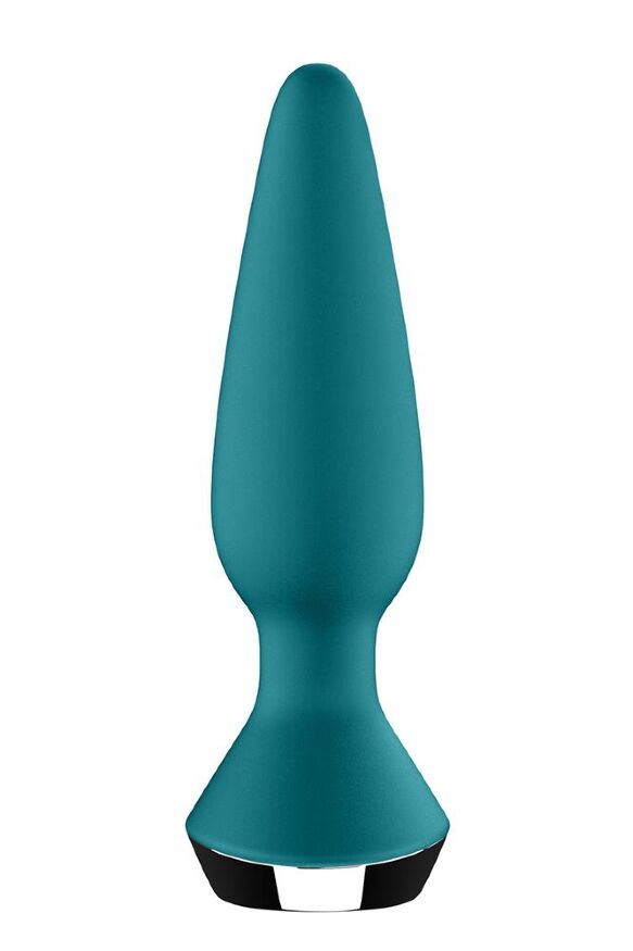 Анальна пробка з двома моторами та керуванням з телефону Satisfyer Plug-ilicious 1 Petrol, зелений