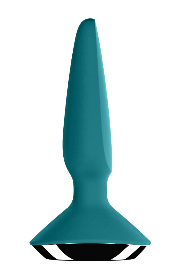 Анальна пробка з двома моторами та керуванням з телефону Satisfyer Plug-ilicious 1 Petrol, зелений