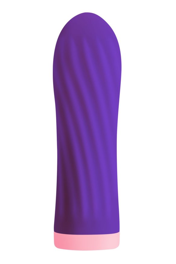Вибропуля S Pleasures Bullets Twist &amp; Shout Purple, фиолетовая, ребристая поверхность, 10 режимов