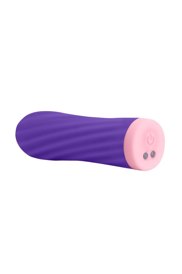 Вибропуля S Pleasures Bullets Twist &amp; Shout Purple, фиолетовая, ребристая поверхность, 10 режимов