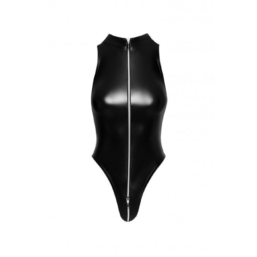 Боді L F294 Noir Handmade, з блискавкою, чорне