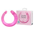 Гнучкий подвійний фалоімітатор рожевого кольору Double Dones Dildo Pink