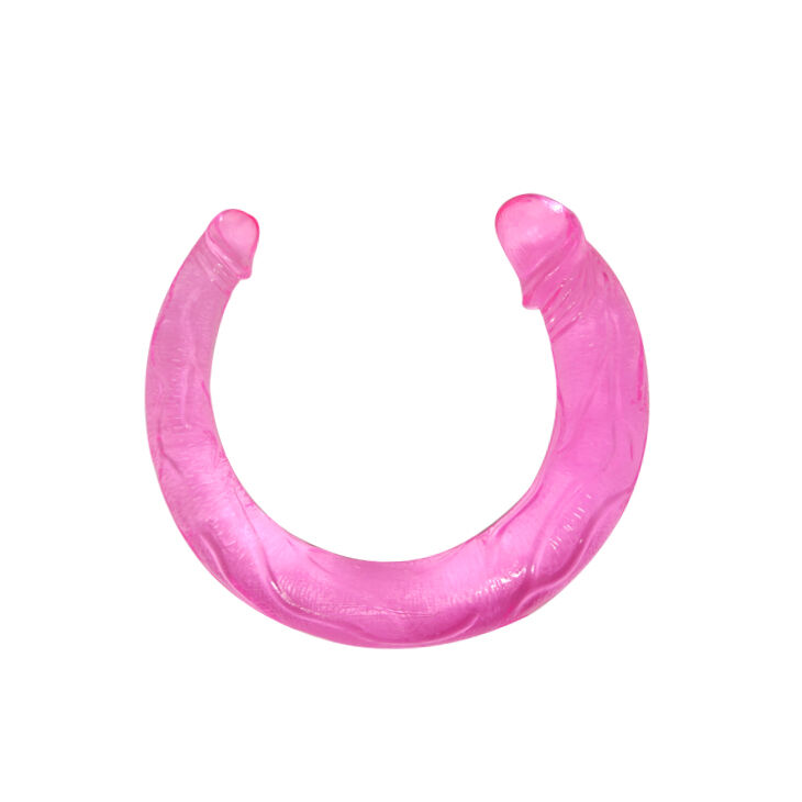 Гнучкий подвійний фалоімітатор рожевого кольору Double Dones Dildo Pink