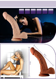 Вібратор - Real Extreme Vibrating Dildo 8.5"