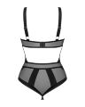 Боді з геометричним дизайном та відкритим доступом Obsessive Chic Amoria чорний, XS/S