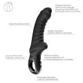 Вибратор для точки G Fun Factory TIGER Black, ребристый, подходит для анальной стимуляции