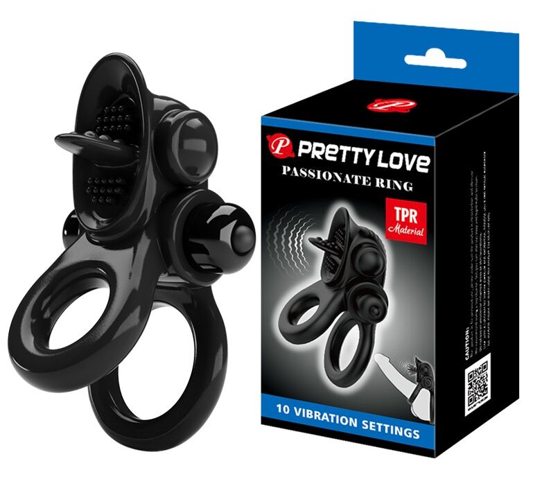 Эрекционное вибро кольцо Pretty Love Passionate Ring, BI-210239