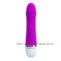 Силиконовый вибратор со стимулирующим отростком для клитора Pretty Love David Vibrator Purple