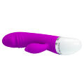 Силиконовый вибратор со стимулирующим отростком для клитора Pretty Love David Vibrator Purple