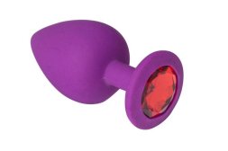 Мала силіконова анальна пробка Purple Silicone Ruby, M