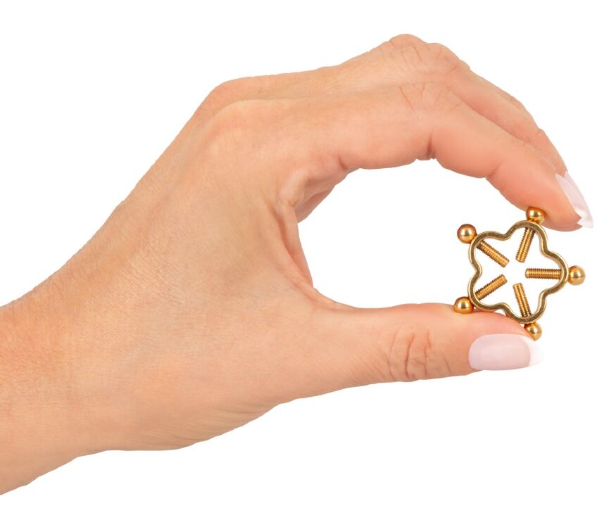 Вишукані затискачі для сосків Bad Kitty Nipple Jewellery Gold