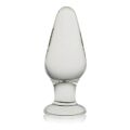 Стеклянная анальная пробка 4,3" Lovetoy Glass Romance Clear