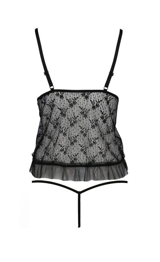 Боді з відкритим доступом та грудьми JUSTINA BODY black S/M - Passion