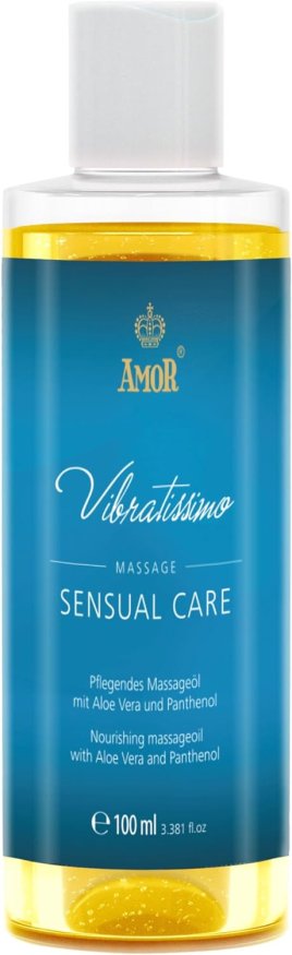 Масажне масло - Vibratissimo Sensual Care з алое вера та пантенолом, 100 мл