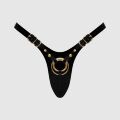 Трусики для страпона Strap-On-Me Leatherette Harness Fabulous - One Size - Black Glossy