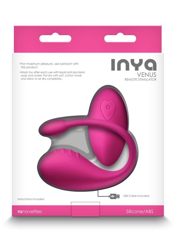 Виброяйцо с дистанционным пультом управления NS Novelties Inya Venus, розовый