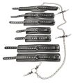 Набор фиксаторов для БДСМ игр ZADO Leather Bondage set Complete, black, S / L