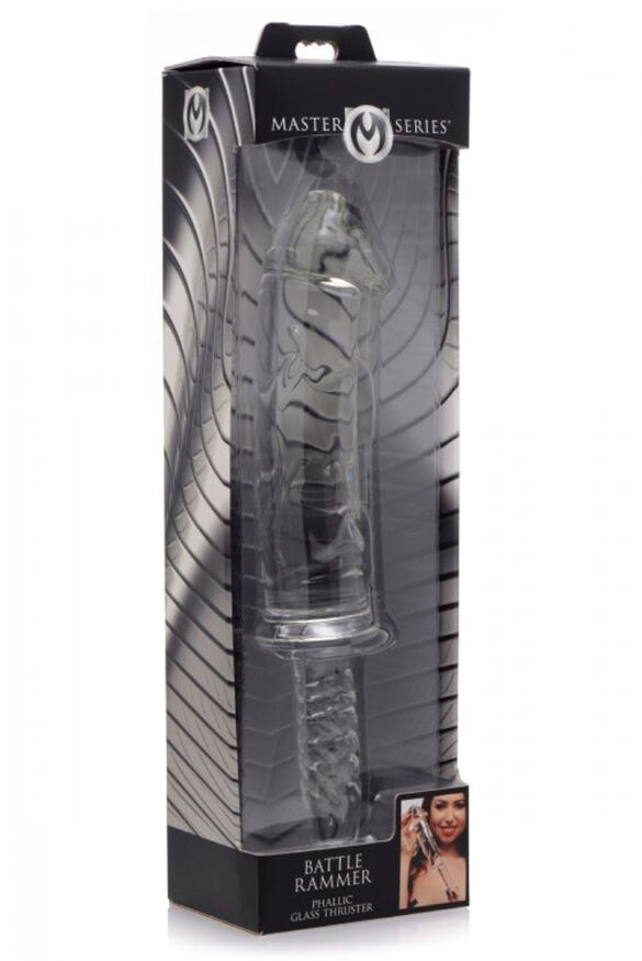 AF503 Фаллоимитатор стеклянный Battle Rammer Phallic Glass Thruster прозрачный