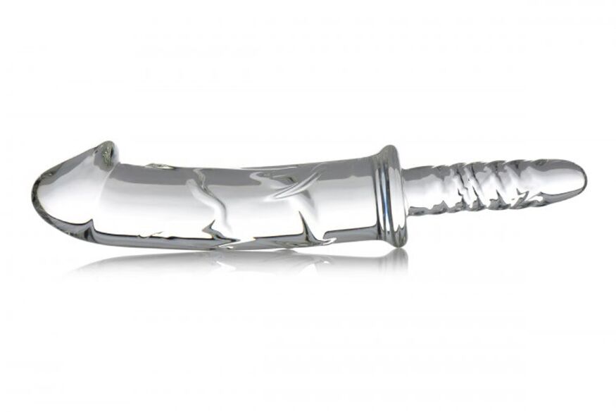 AF503 Фаллоимитатор стеклянный Battle Rammer Phallic Glass Thruster прозрачный