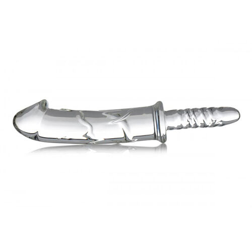 AF503 Фаллоимитатор стеклянный Battle Rammer Phallic Glass Thruster прозрачный